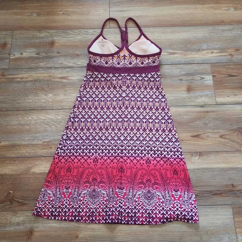 Athleta Shorebreak Swim Dress Womens XXS Purple Multi-Color